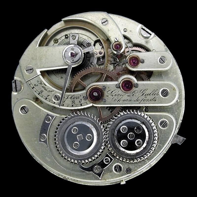 Leon L. Gallet pocket-watch movement from 1879.