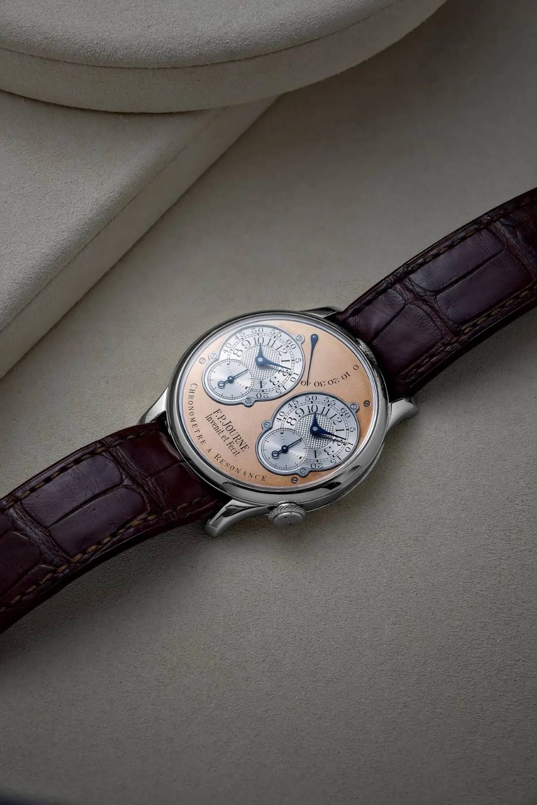 Pre-production F.P. Journe Chronometre a Resonance 022/99R with pink gold dial