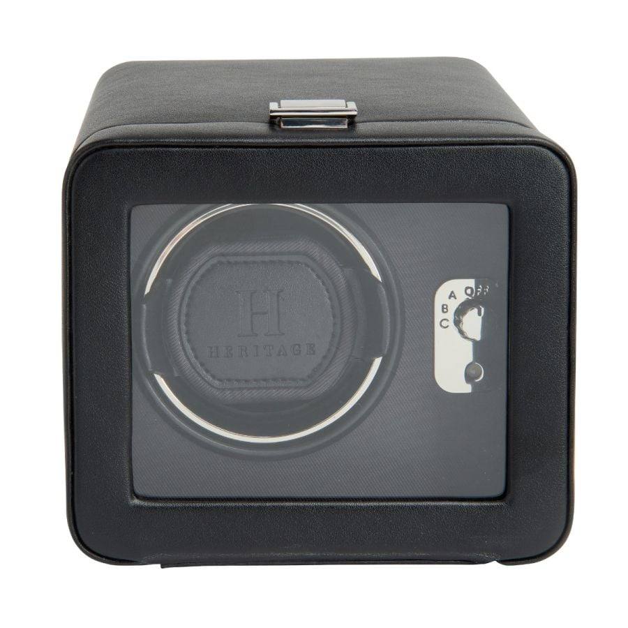 WOLF Windsor single watch winder with cover.