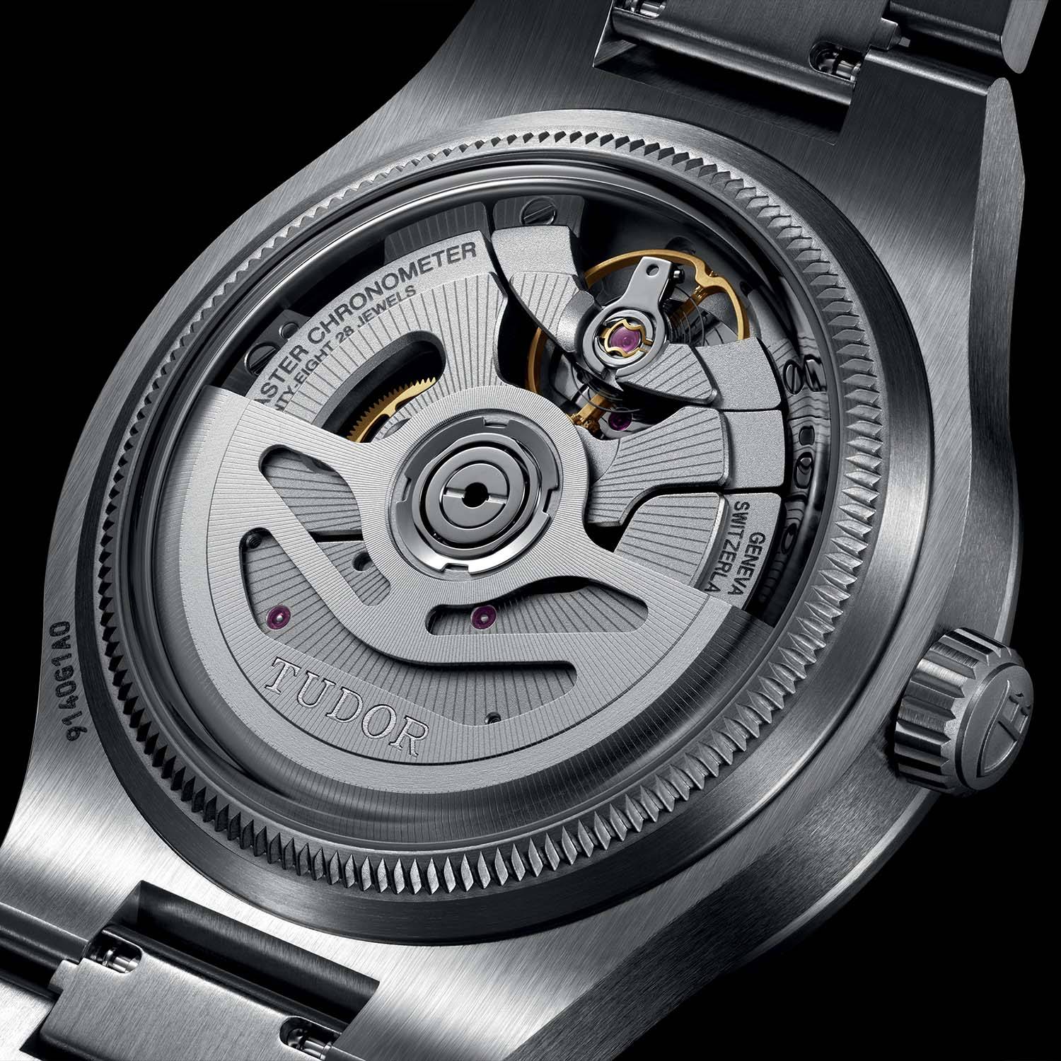 Sapphire caseback of the Tudor Northflag GMT 2026 revealing the MT5652-U Manufacture calibre