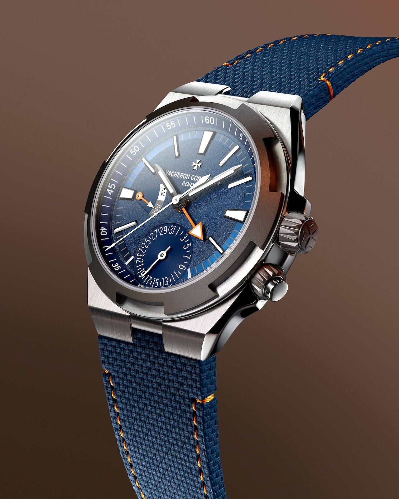 Vacheron Constantin Overseas Dual Time Cardinal Points with blue dial.