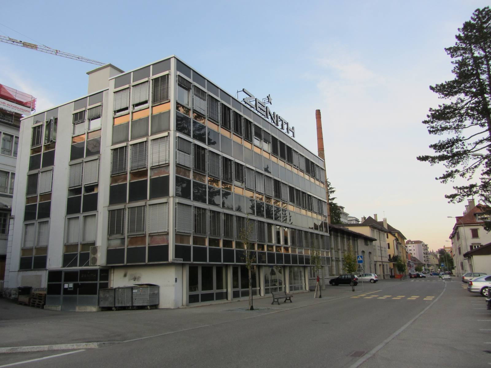 Zenith watchmaking factory building in Le Locle, Switzerland